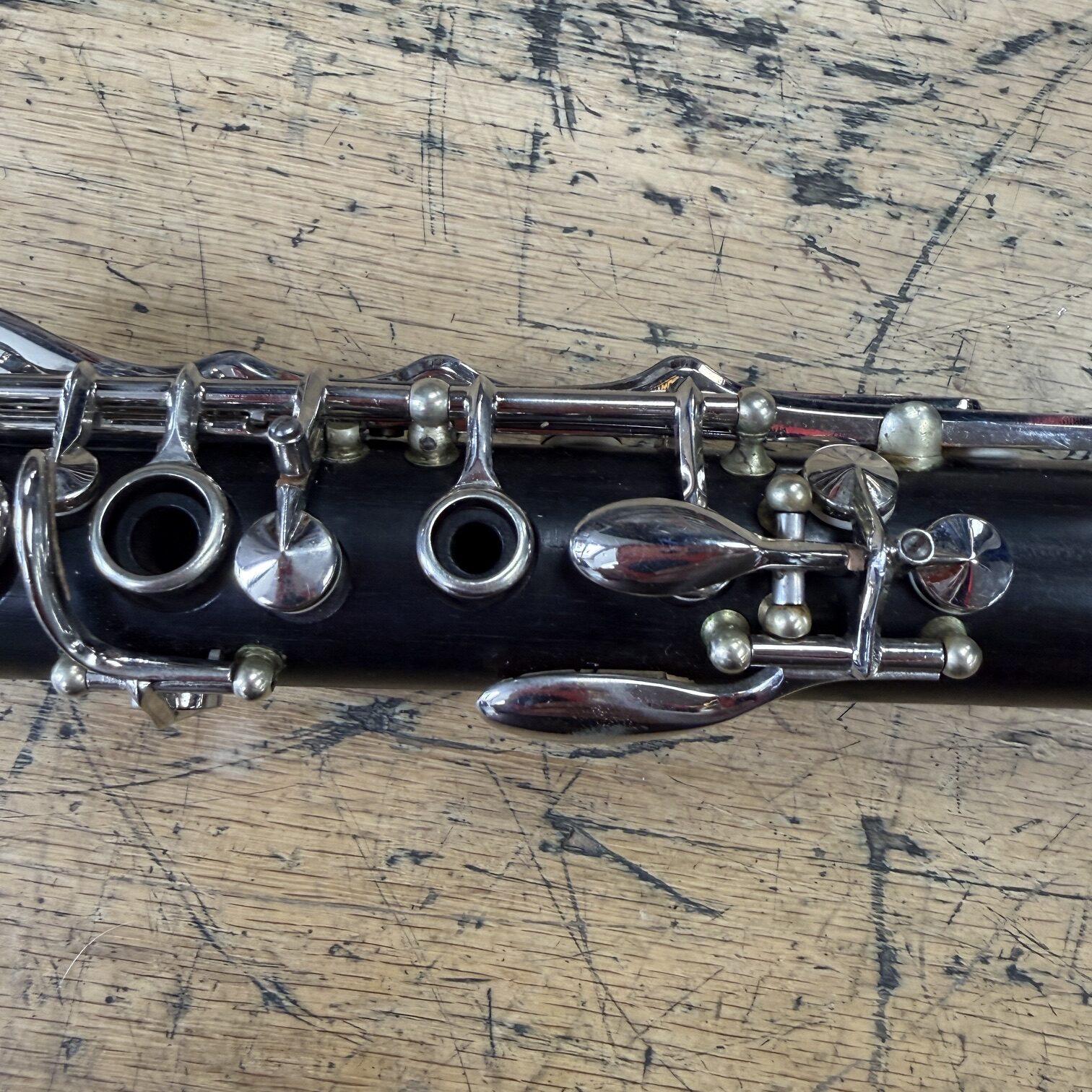 Vintage Buffet R-13 F Prefix Modified Boehm Prestige Pro Professional Wood Clarinet with Case and Two Barrels - Image 8