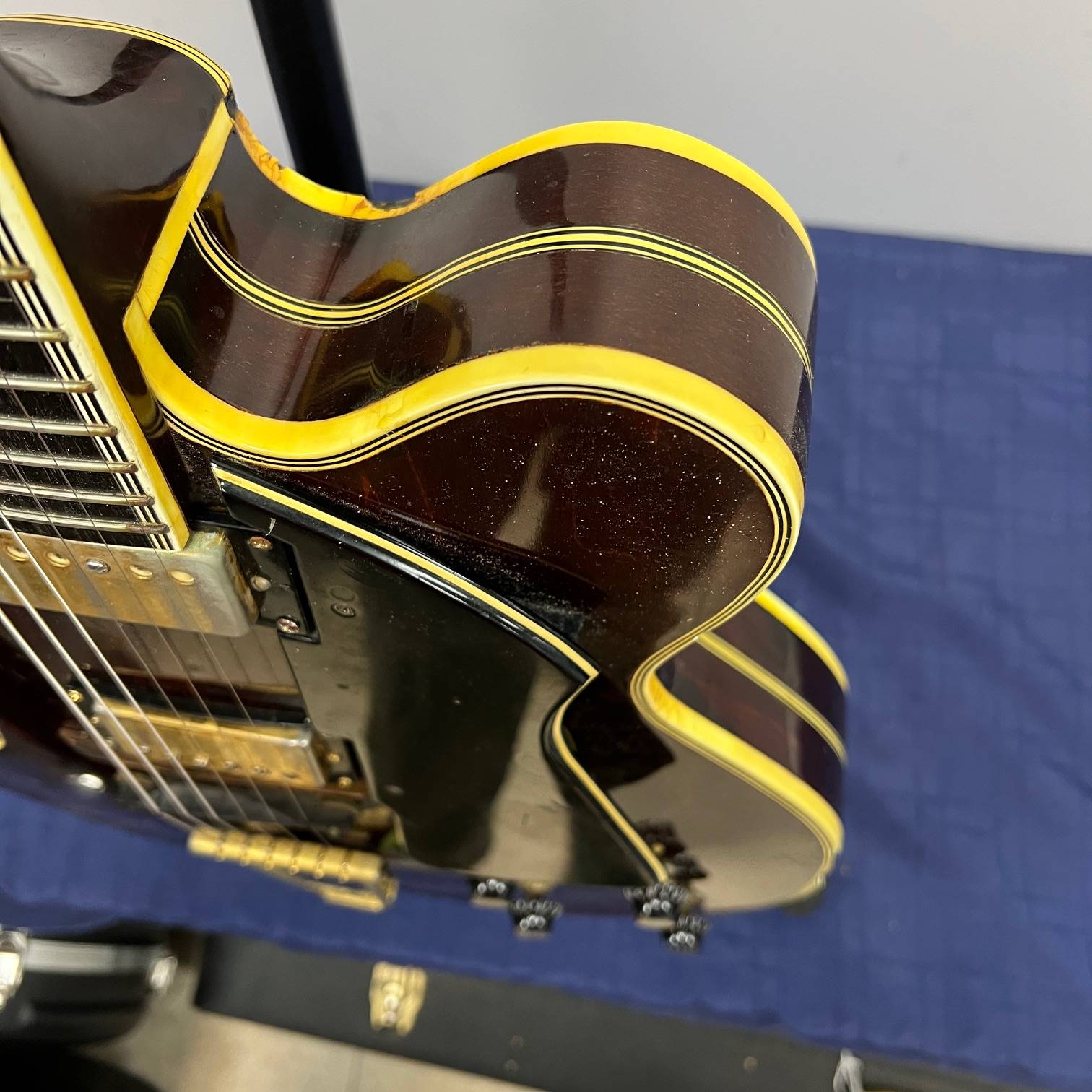 Vintage Gretsch Super Chet Hollowbody Electric Guitar 1972 with Epiphone Case Project - Image 10