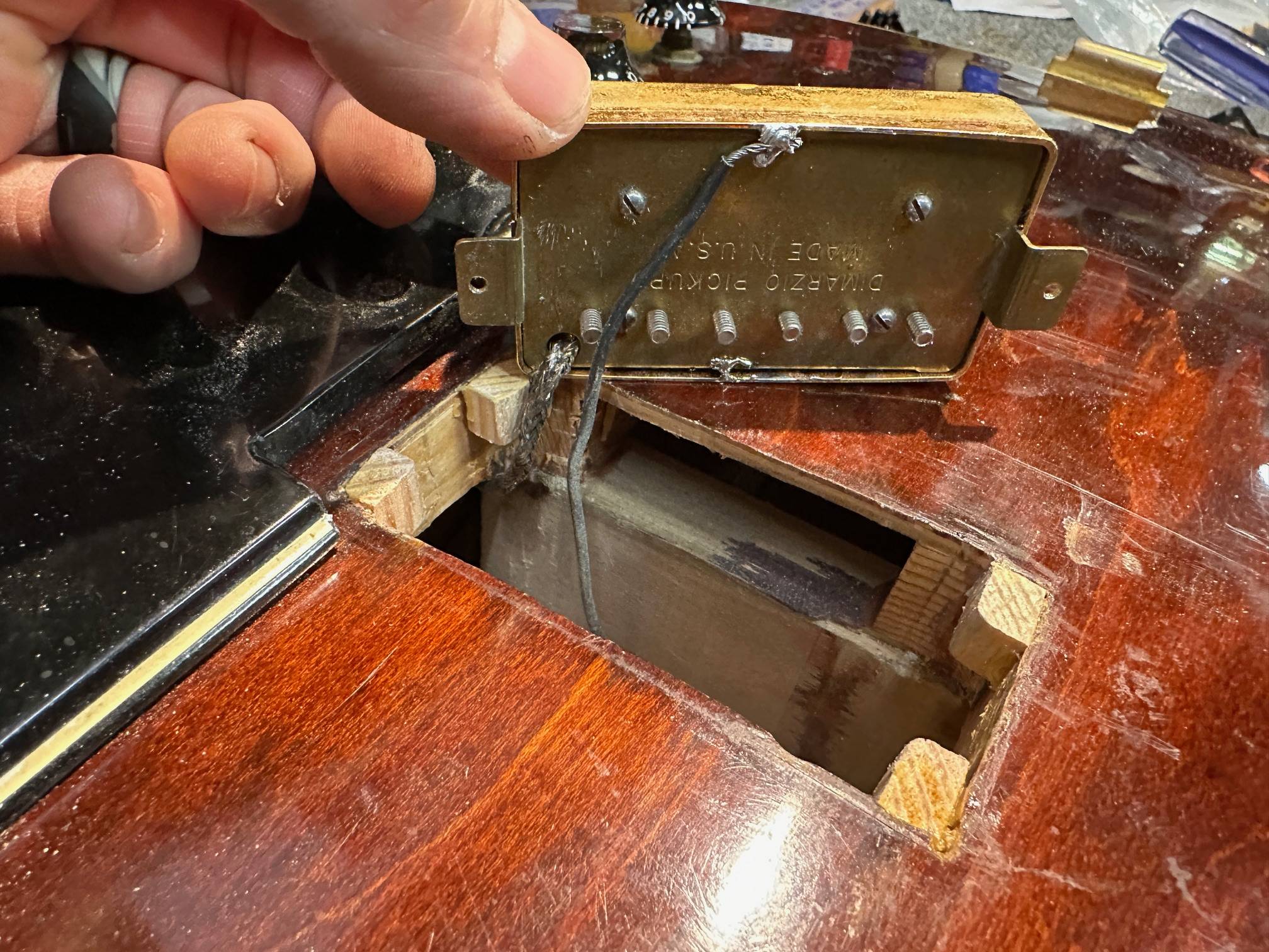 Vintage Gretsch Super Chet Hollowbody Electric Guitar 1972 with Epiphone Case Project - Image 31