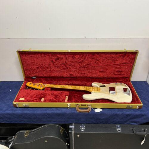 Used Fender American Vintage P Precision 4-String Electric Bass Guitar Blonde over Ash with Case 2012