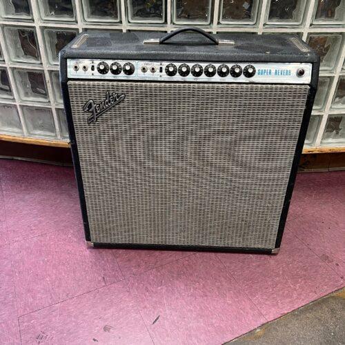 Vintage Fender Silverface Super Reverb 4x10 Combo Tube Amp Amplifier 1973