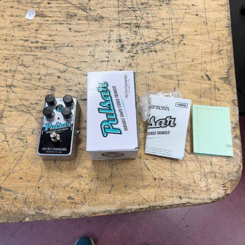 Used Electro-Harmonix Nano Pulsar Variable Shape Stereo Tremolo Guitar Pedal with Box and Paperwork