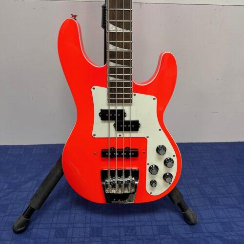 Used Jackson X Series Through-Body Maple Neck Active 4-String Electric Bass Guitar Rocket Red - Image 7