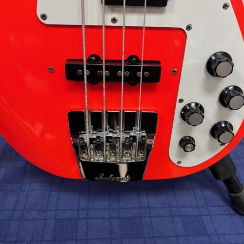 Used Jackson X Series Through-Body Maple Neck Active 4-String Electric Bass Guitar Rocket Red - Image 9