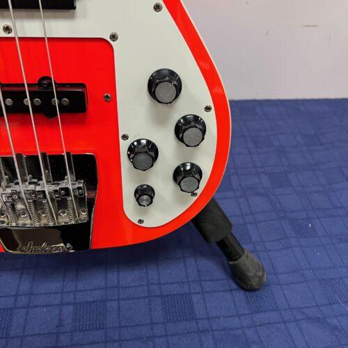 Used Jackson X Series Through-Body Maple Neck Active 4-String Electric Bass Guitar Rocket Red - Image 10