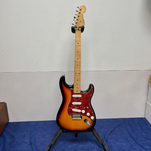 Used Fender Strat Stratocaster Electric Guitar Made in Mexico 1999 Sunburst