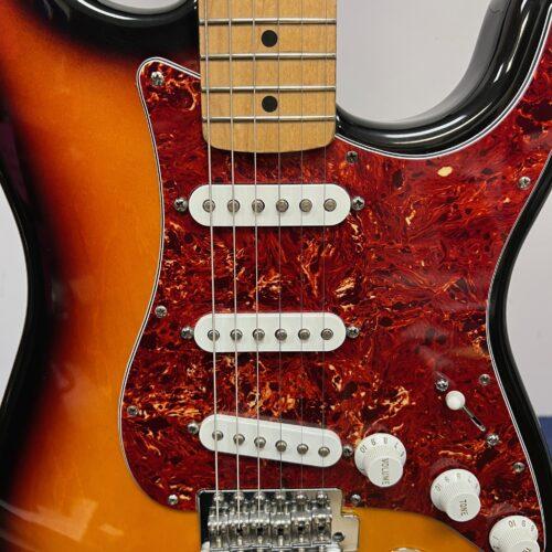 Used Fender Strat Stratocaster Electric Guitar Made in Mexico 1999 Sunburst - Image 9