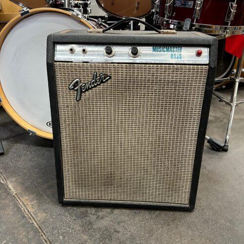 Vintage Fender MusicMaster Silverface Bass Guitar Tube Amp Amplifier Just Serviced 1974