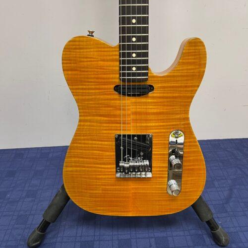 Used Fender Select Series American Tele Telecaster Carved Top Amber Custom Electric Guitar with Case - Image 7