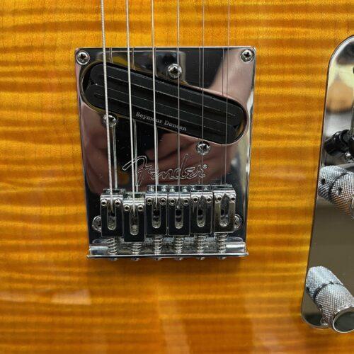 Used Fender Select Series American Tele Telecaster Carved Top Amber Custom Electric Guitar with Case - Image 9