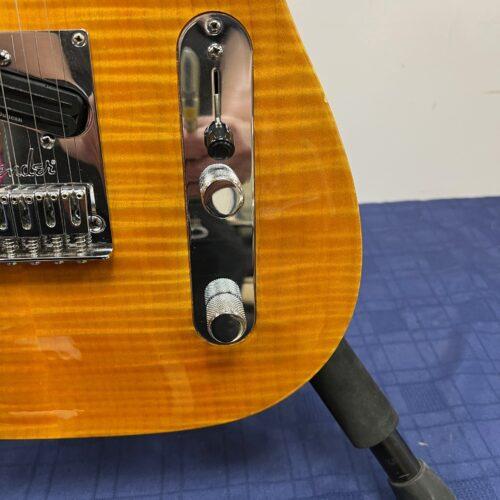 Used Fender Select Series American Tele Telecaster Carved Top Amber Custom Electric Guitar with Case - Image 10