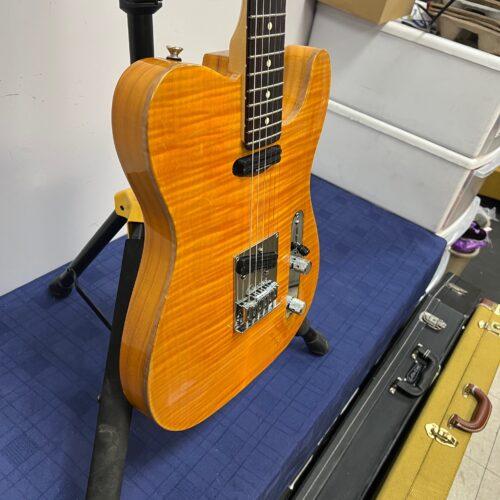 Used Fender Select Series American Tele Telecaster Carved Top Amber Custom Electric Guitar with Case - Image 11