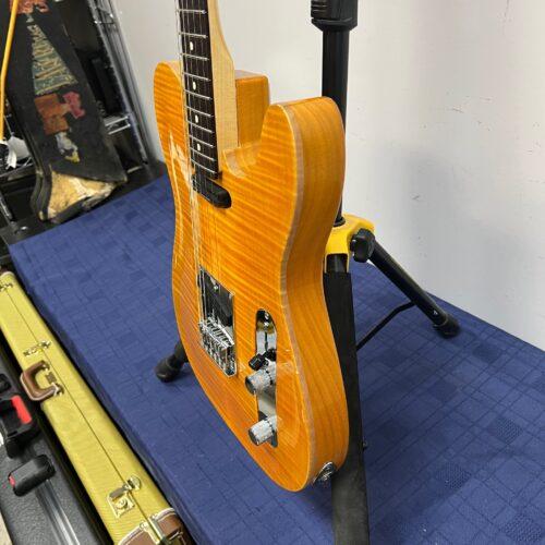 Used Fender Select Series American Tele Telecaster Carved Top Amber Custom Electric Guitar with Case - Image 12