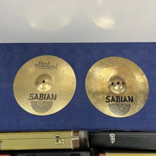 Used Sabian Hand Hammered HH Fusion Hats 14" Hi Hat Cymbals