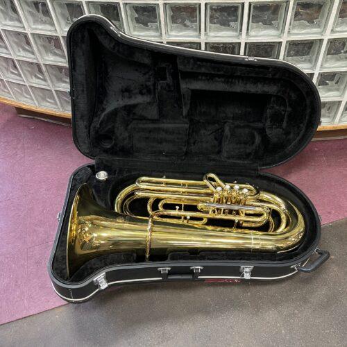 Used Jupiter JCB-482 3/4 Size 4-Valve Bb Tuba with Original Case and Mouthpiece Just Serviced