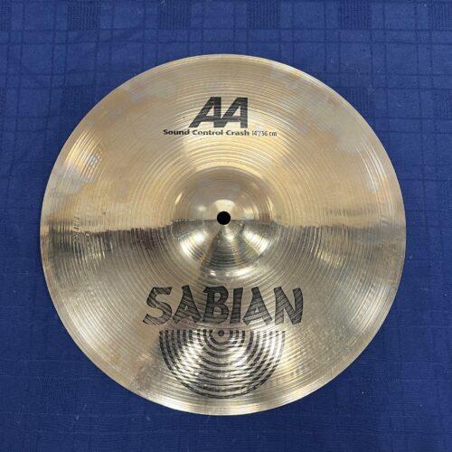 Used Sabian AA 14" Sound Control Crash Cymbal 662 grams