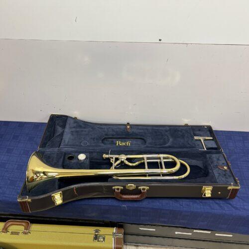 Used Bach Stradivarius Model 42 Bb Tenor Trombone with Open Flow F Attachment and Original Case