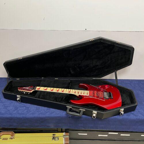 Used Ibanez RG770DX Ruby Red Prestige Reissue Electric Guitar Made in Japan with Coffin Case