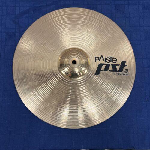 Used Paiste PST 5 16" Thin Crash Cymbal 992 Grams Made in Germany