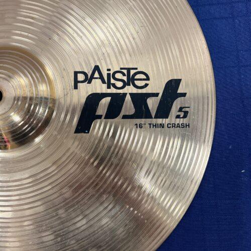 Used Paiste PST 5 16" Thin Crash Cymbal 992 Grams Made in Germany - Image 2