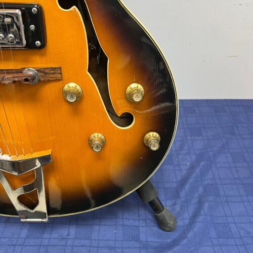 Vintage Ventura Hollow Body Electric Guitar Made in Japan with Case ES-175 Style - Image 10