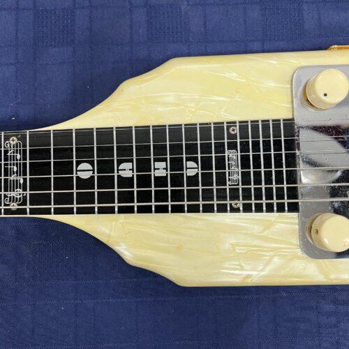 Vintage Oahu Supreme Pearloid Mother of Pearl Lap Steel Electric Guitar with Case and accessories 1950's Made in the USA - Image 5