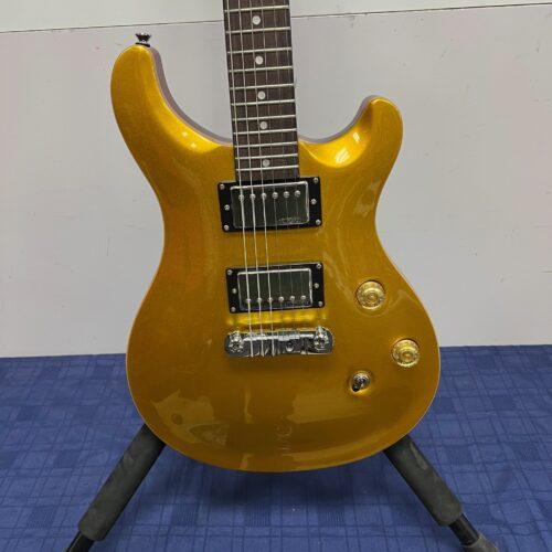 Used Vintage VRS100 Gold Top PRS Style Double Cutaway Electric Guitar with Case - Image 8