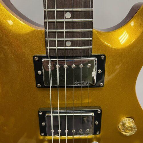 Used Vintage VRS100 Gold Top PRS Style Double Cutaway Electric Guitar with Case - Image 9