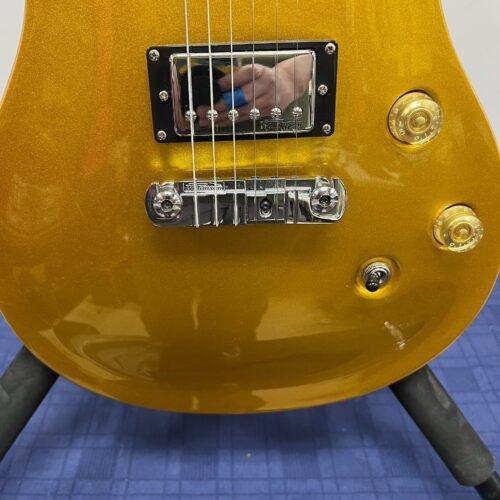 Used Vintage VRS100 Gold Top PRS Style Double Cutaway Electric Guitar with Case - Image 10