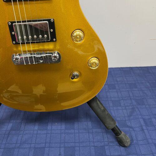 Used Vintage VRS100 Gold Top PRS Style Double Cutaway Electric Guitar with Case - Image 12