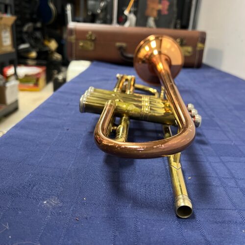 Vintage Conn Director Bb Trumpet with Original Case and Mouthpiece Copper Bell 1955 - Image 8