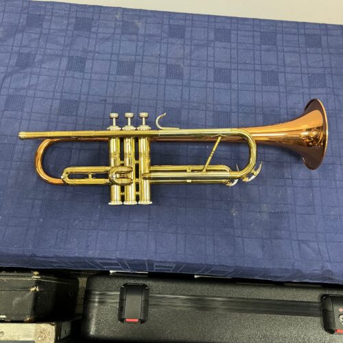 Vintage Conn Director Bb Trumpet with Original Case and Mouthpiece Copper Bell 1955 - Image 9