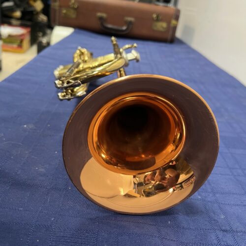 Vintage Conn Director Bb Trumpet with Original Case and Mouthpiece Copper Bell 1955 - Image 15