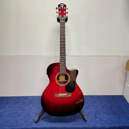 Used Teton STA180CE-AR Auditorium Autumn Burst Acoustic Electric Guitar Arm Rest with Case - Image 2