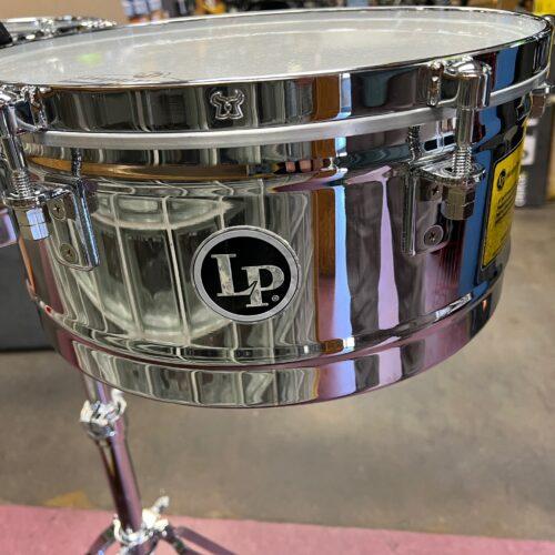 Used Latin Percussion LP Matador Deep Shell 14-/15-inch Timbales - Chrome with Stand - Image 6