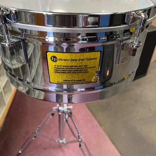 Used Latin Percussion LP Matador Deep Shell 14-/15-inch Timbales - Chrome with Stand - Image 7