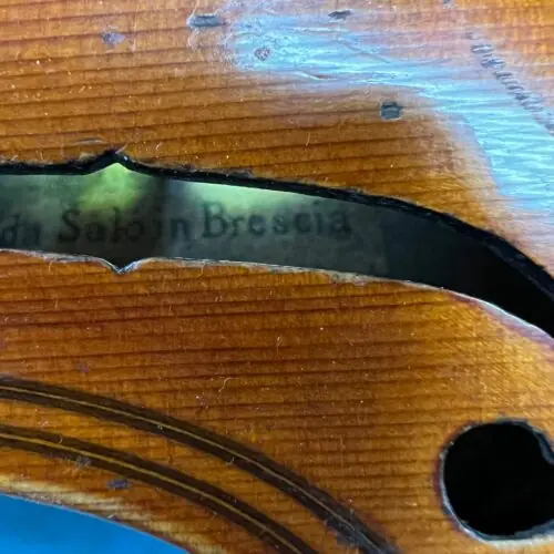 Vintage Caspar da Salo in Brescia 1595 4/4 Violin with Case and Bow - Image 19