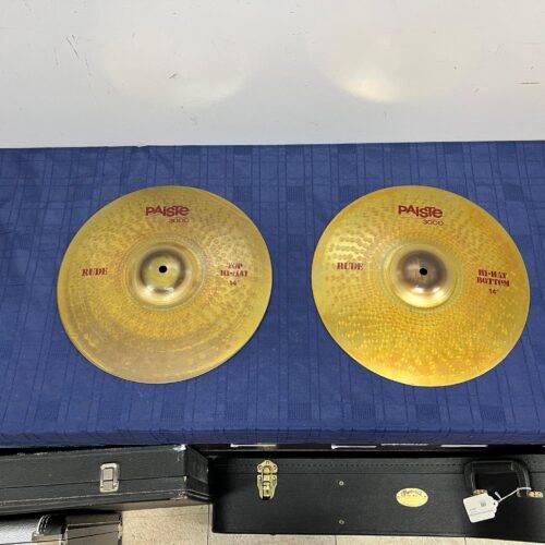 Vintage Paiste 3000 Rude Hi Hat Cymbal Pair Made in Switzerland