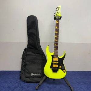 Used Ibanez RG1XXV RG 25th Anniversary Natural Solid Body Electric Guitar with Gig Bag Fluorescent Yellow