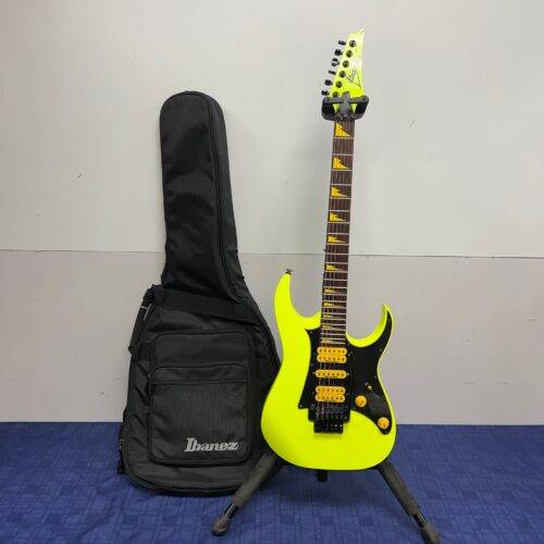 Used Ibanez RG1XXV RG 25th Anniversary Natural Solid Body Electric Guitar with Gig Bag Fluorescent Yellow