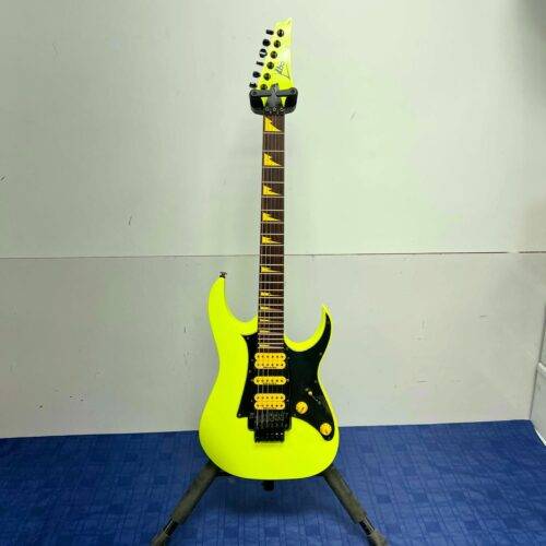 Used Ibanez RG1XXV RG 25th Anniversary Natural Solid Body Electric Guitar with Gig Bag Fluorescent Yellow - Image 2