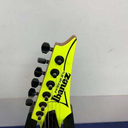 Used Ibanez RG1XXV RG 25th Anniversary Natural Solid Body Electric Guitar with Gig Bag Fluorescent Yellow - Image 3