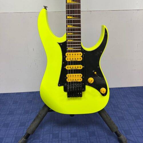 Used Ibanez RG1XXV RG 25th Anniversary Natural Solid Body Electric Guitar with Gig Bag Fluorescent Yellow - Image 7