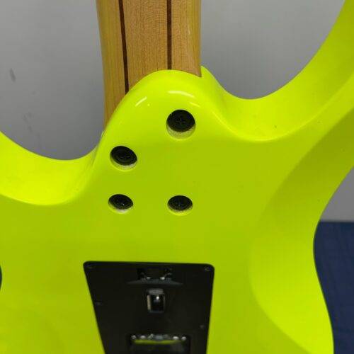 Used Ibanez RG1XXV RG 25th Anniversary Natural Solid Body Electric Guitar with Gig Bag Fluorescent Yellow - Image 21
