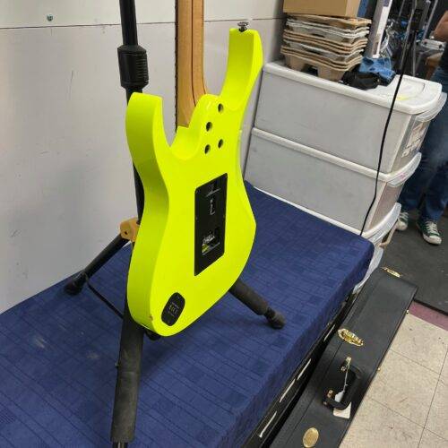 Used Ibanez RG1XXV RG 25th Anniversary Natural Solid Body Electric Guitar with Gig Bag Fluorescent Yellow - Image 26