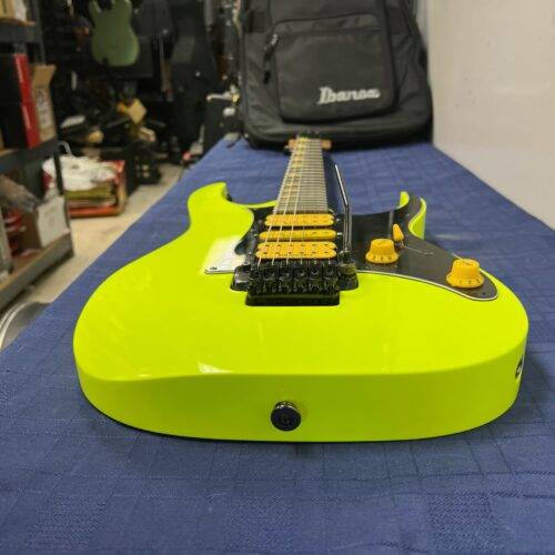 Used Ibanez RG1XXV RG 25th Anniversary Natural Solid Body Electric Guitar with Gig Bag Fluorescent Yellow - Image 28