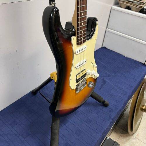 Used Fender Strat Stratocaster HSS Electric Guitar Made in Mexico 2008 Sunburst - Image 10