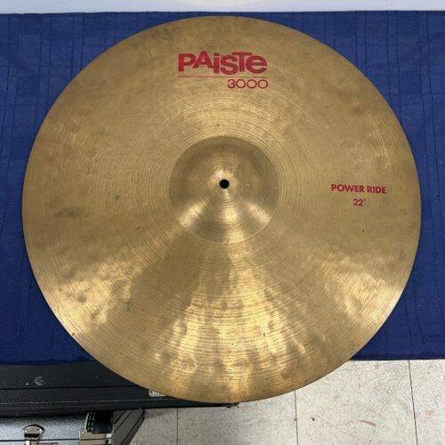 Used Paiste 3000 22" Power Ride Cymbal 3626 grams Made in Switzerland
