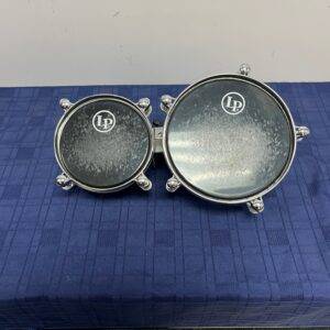 Used Latin Percussion LP M. Cohen Mini Timbale Set 6/8-inch Timbales Chrome Drum Drums