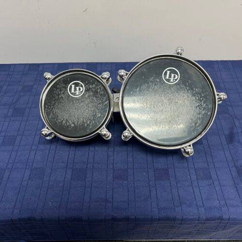 Used Latin Percussion LP M. Cohen Mini Timbale Set 6/8-inch Timbales Chrome Drum Drums